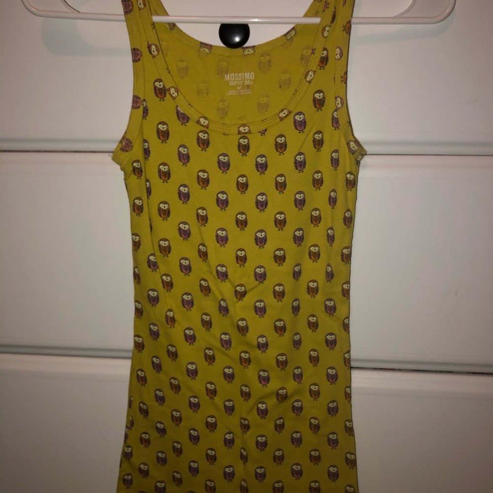 Yellow Owl Tank Top